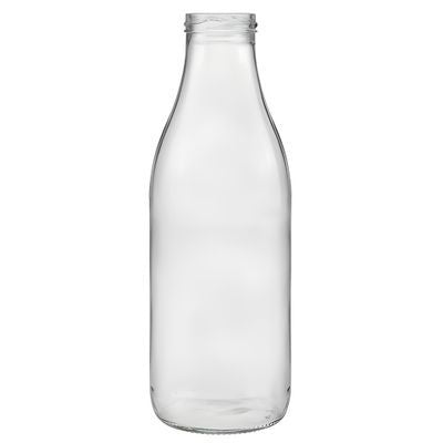 1000ml Glass Flasche transparent mit wiederverschliessbarem Deckel - Citronella Catering