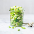 Salädchen -  Avocado-Edamame-Gurken-Salat mit Tahini-Dressing