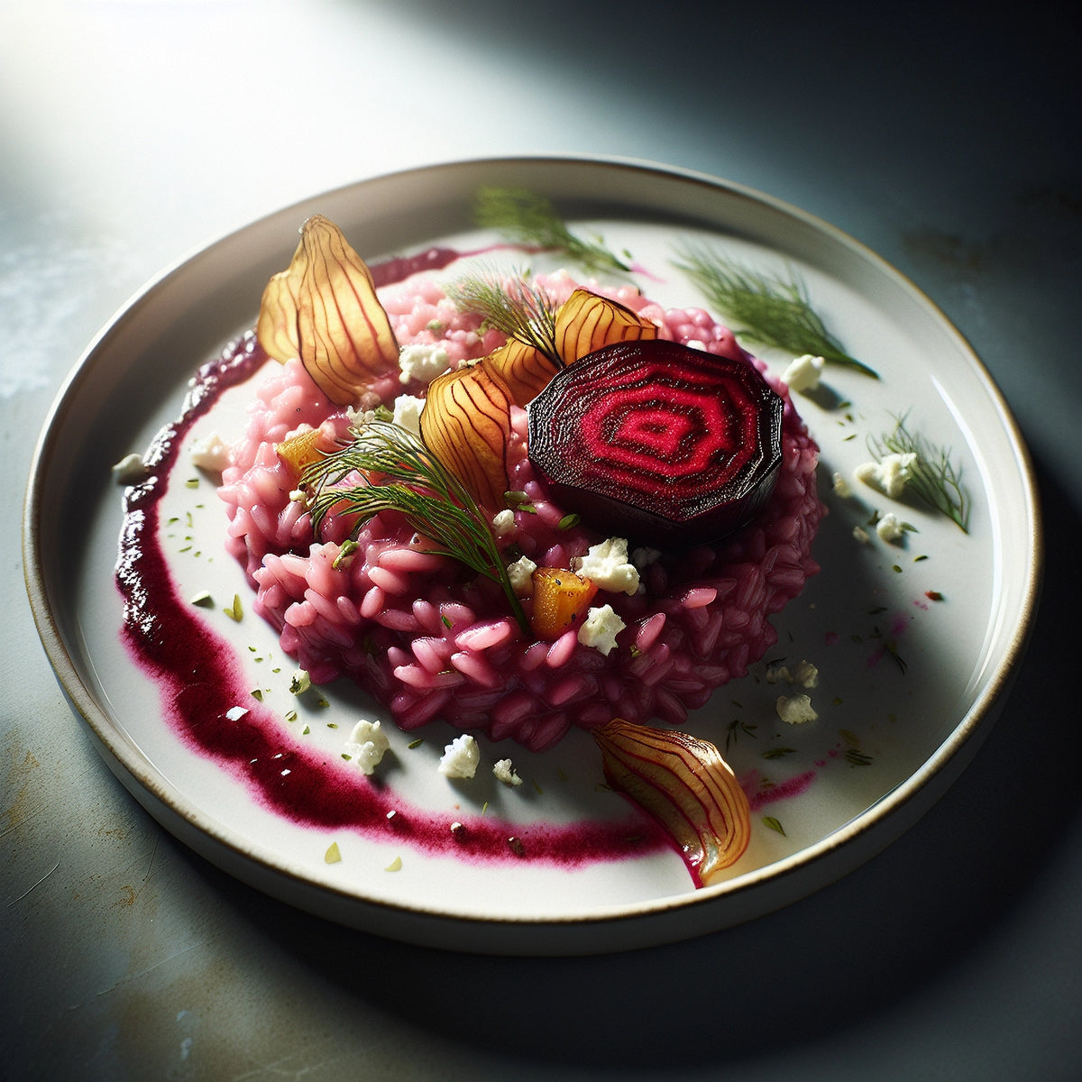 Buffet hot - Gerstoni - Rote - Beete - Risotto mit Parmesan und Rucola x 12 Portionen