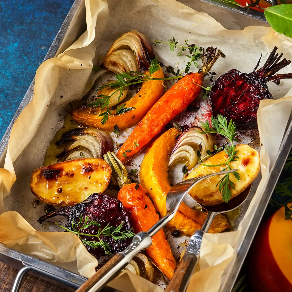 Buffet hot - gegrilltes Gemüse, knusprig gratiniert mit Chimi-Churri-Sauce x 12 Portionen