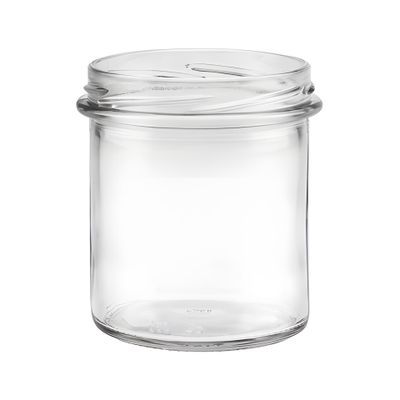300ml Glass transparent mit wiederverschliessbarem Deckel