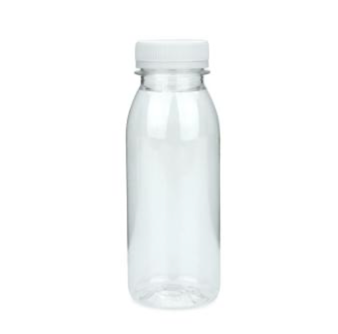 200ml PET Flasche transparent mit wiederverschliessbarem Deckel