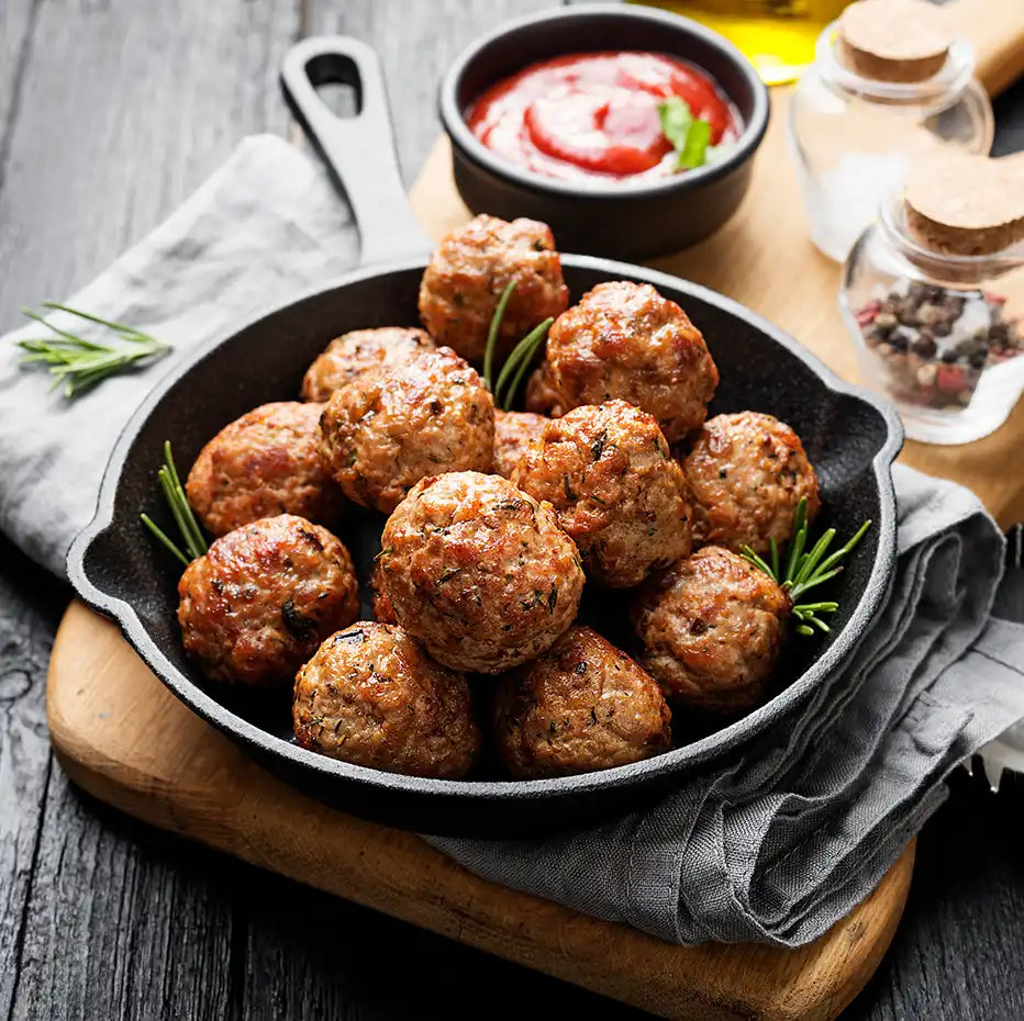 Buffet hot - Hackbällchen in würziger Tomaten mit Kräutern x 12 Portionen