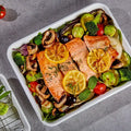 Buffet hot - Lachsfilet mit Yuzu-Butter und Edamame x 12 Portionen