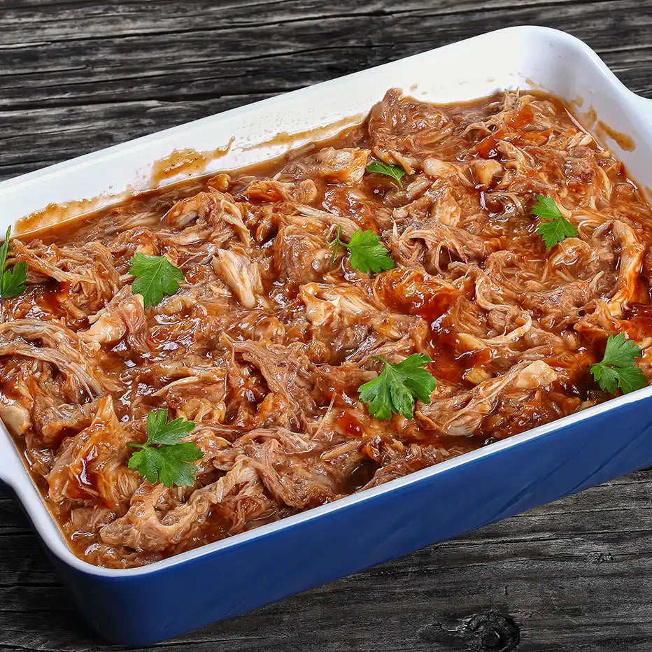 Buffet hot - Pulled Beef mit Chipotle-BBQ-Sauce x 12 Portionen