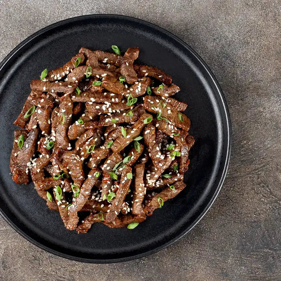 Buffet hot - Teriyaki Rind mit geröstetem Sesam x 12 Portionen