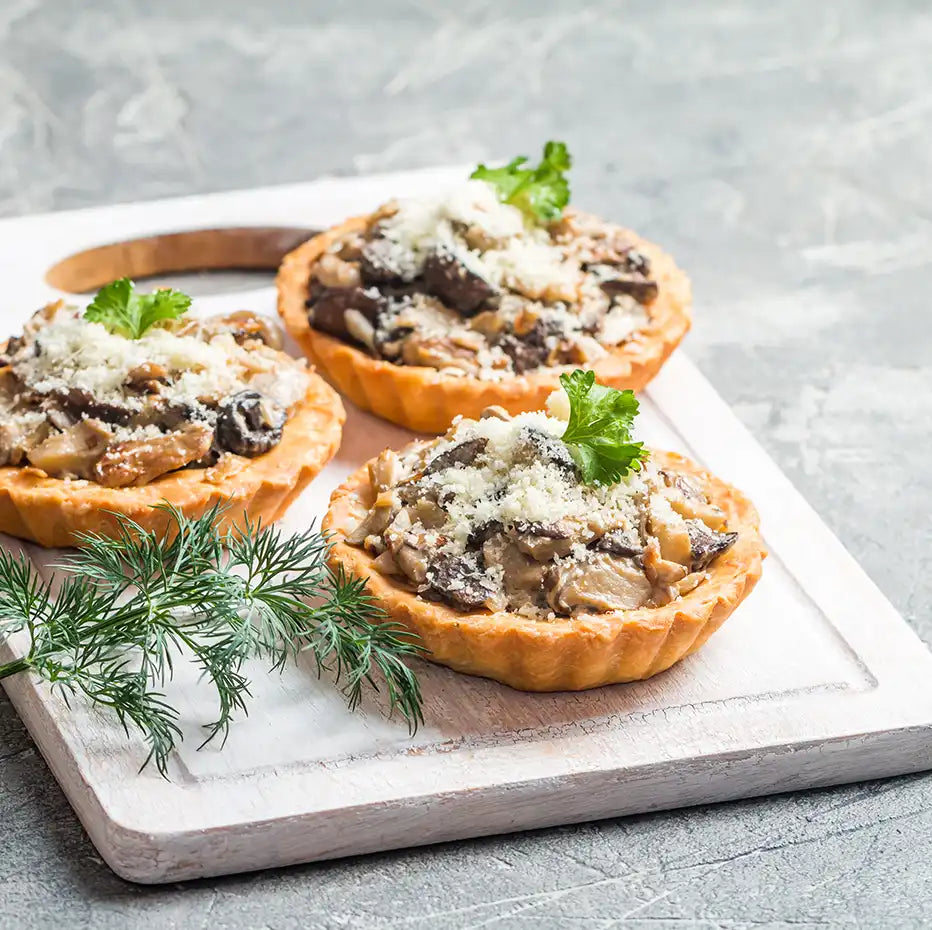 Tartlet mit Kürbis, Rosamarin, Trüffel und Kartoffel  12 Portionen