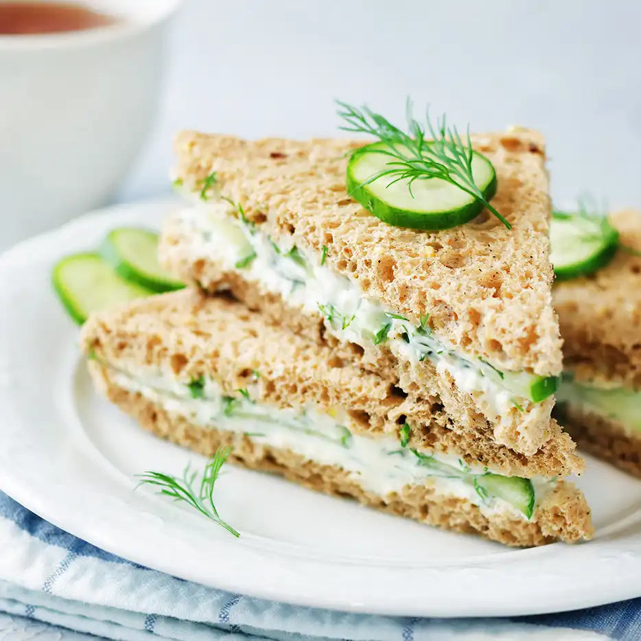 Tea Sandwich Zuccini Carpaccio und Ricotta Frischkäse  16 Portionen