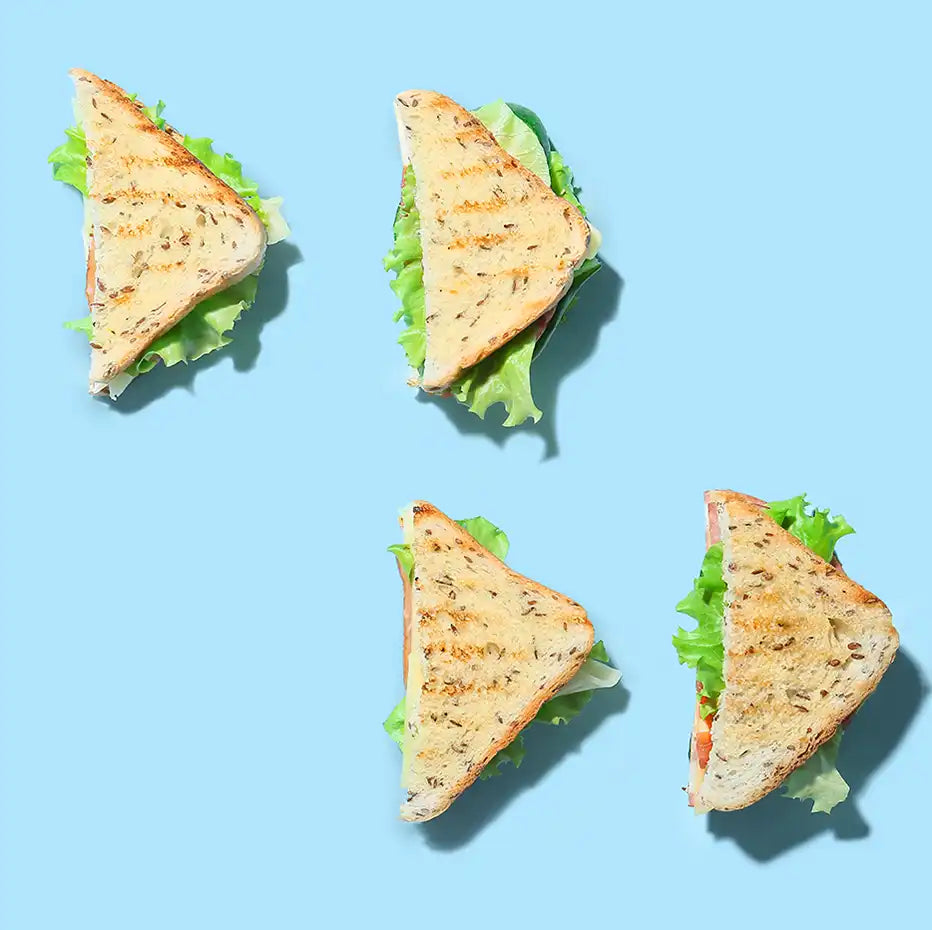 Tea Sandwich mit Humus, Gurke und Feta 16 Portionen