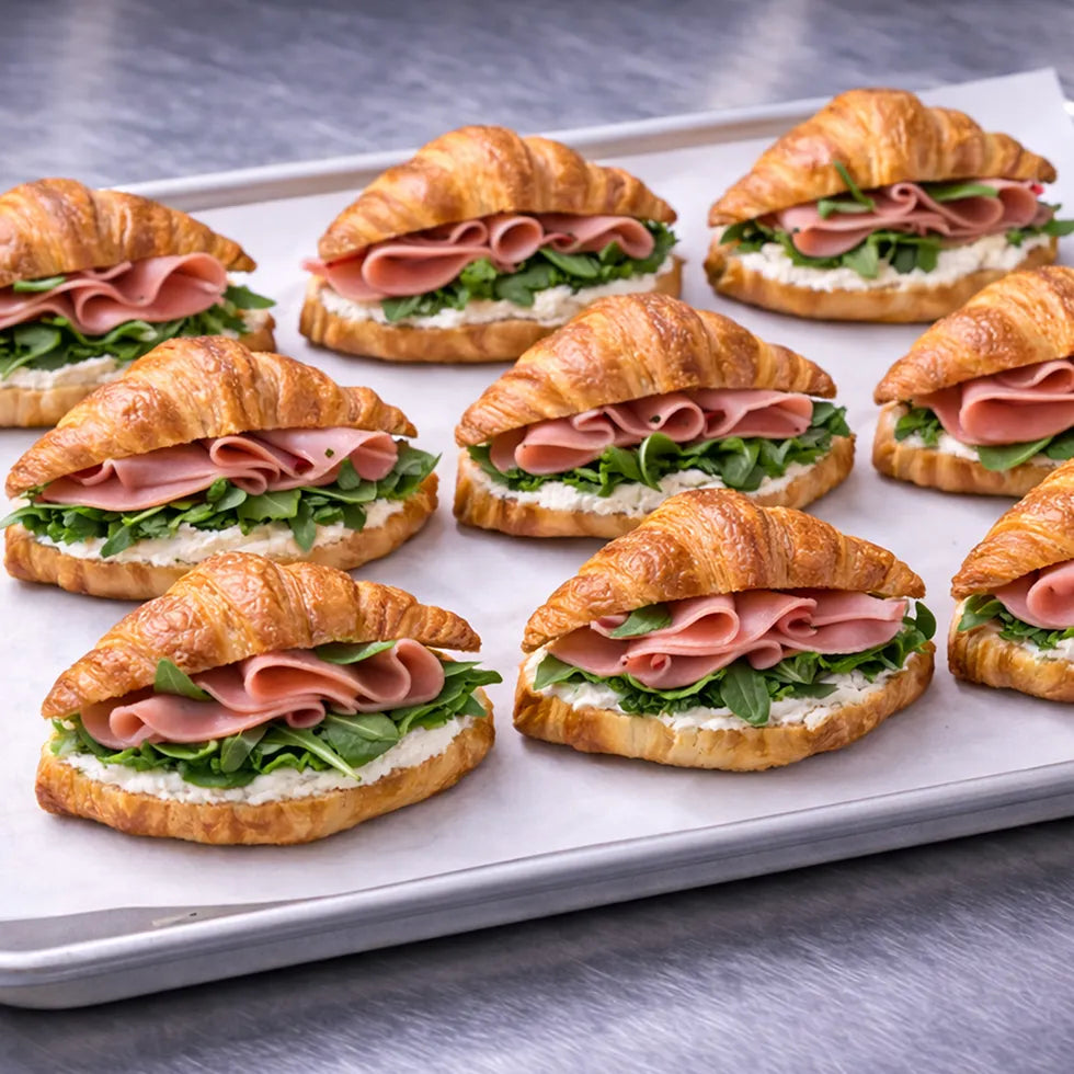 mit Mortadella, Ricotta und Rucola 12 Portionen
