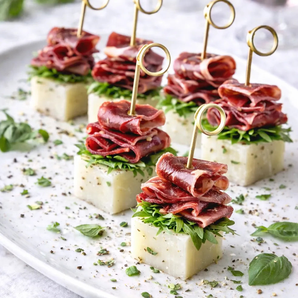 Spieß - Spanischer-Gourmet- Spieß  Cabra Käse mit Iberico 20 Portionen