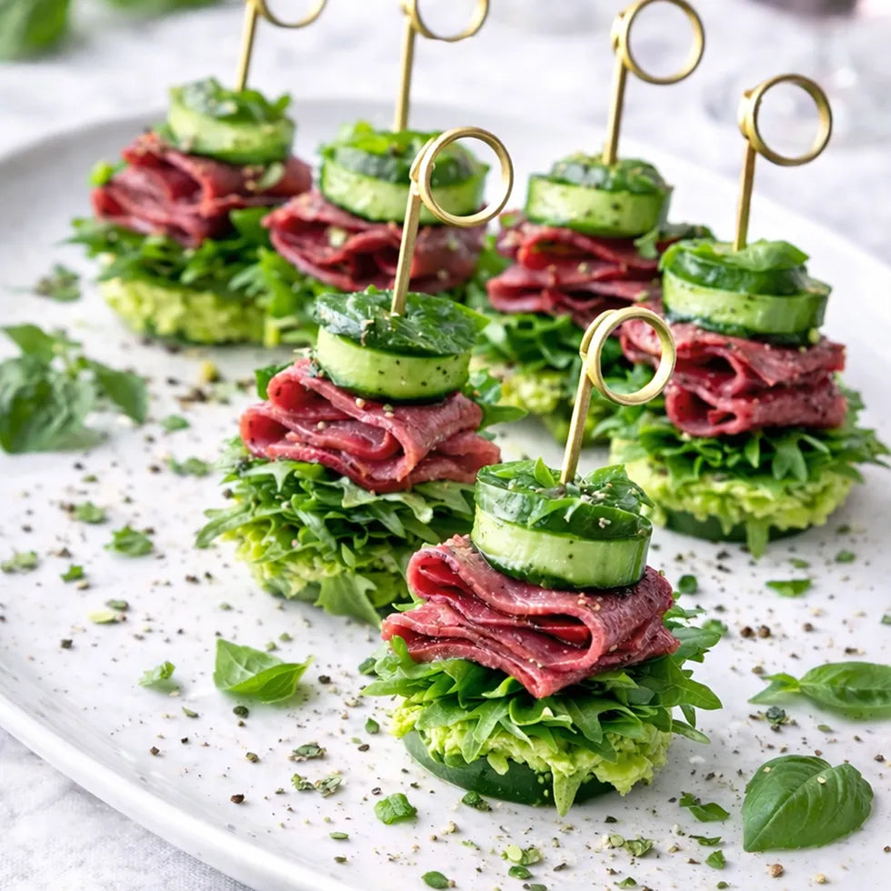 Spieß - Pastrami Ruccola  Gurke 20 Portionen
