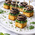 Spieß - Pan Asia Spieß mit crispy Tofu, Portobello Pilz und Soja-Ingwer-Knoblauch-Marinade 20 Portionen