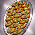 Kartoffelrösti - mit Avocado und Sprossen befühltes Kartoffelschiffchen 20 Portionen