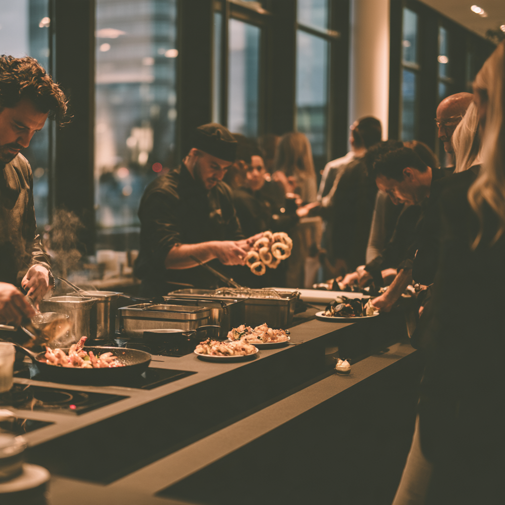LIVE COOKING - SEAFOOD STATION - mind. 3std.