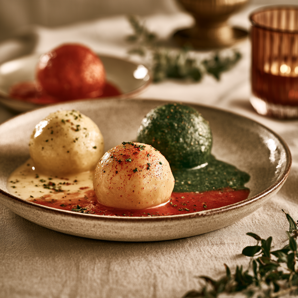 Special - Knödel trio Käse, Spinat und Tomate