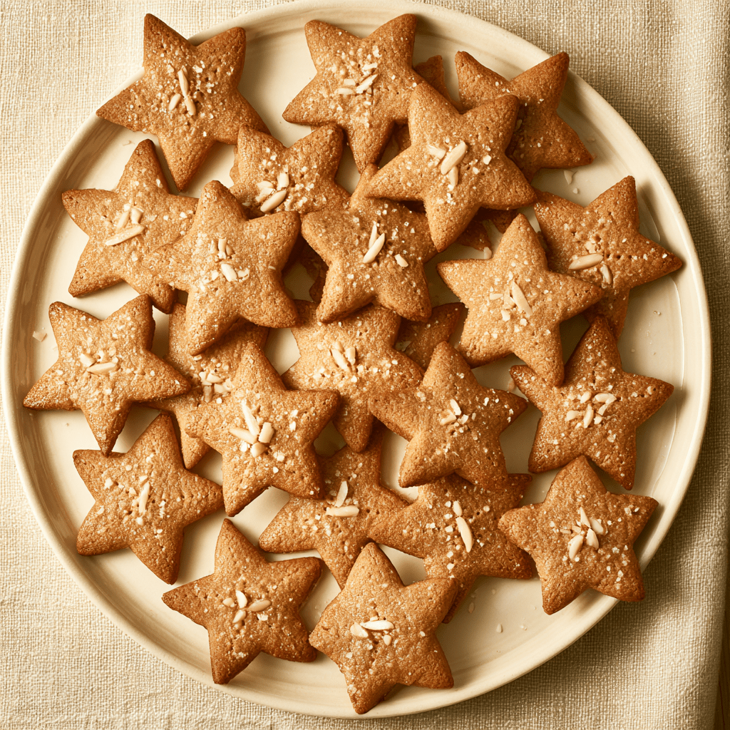 Sweet Special - Honig-Lebkuchen Mandelsterne 40stk - Citronella Catering