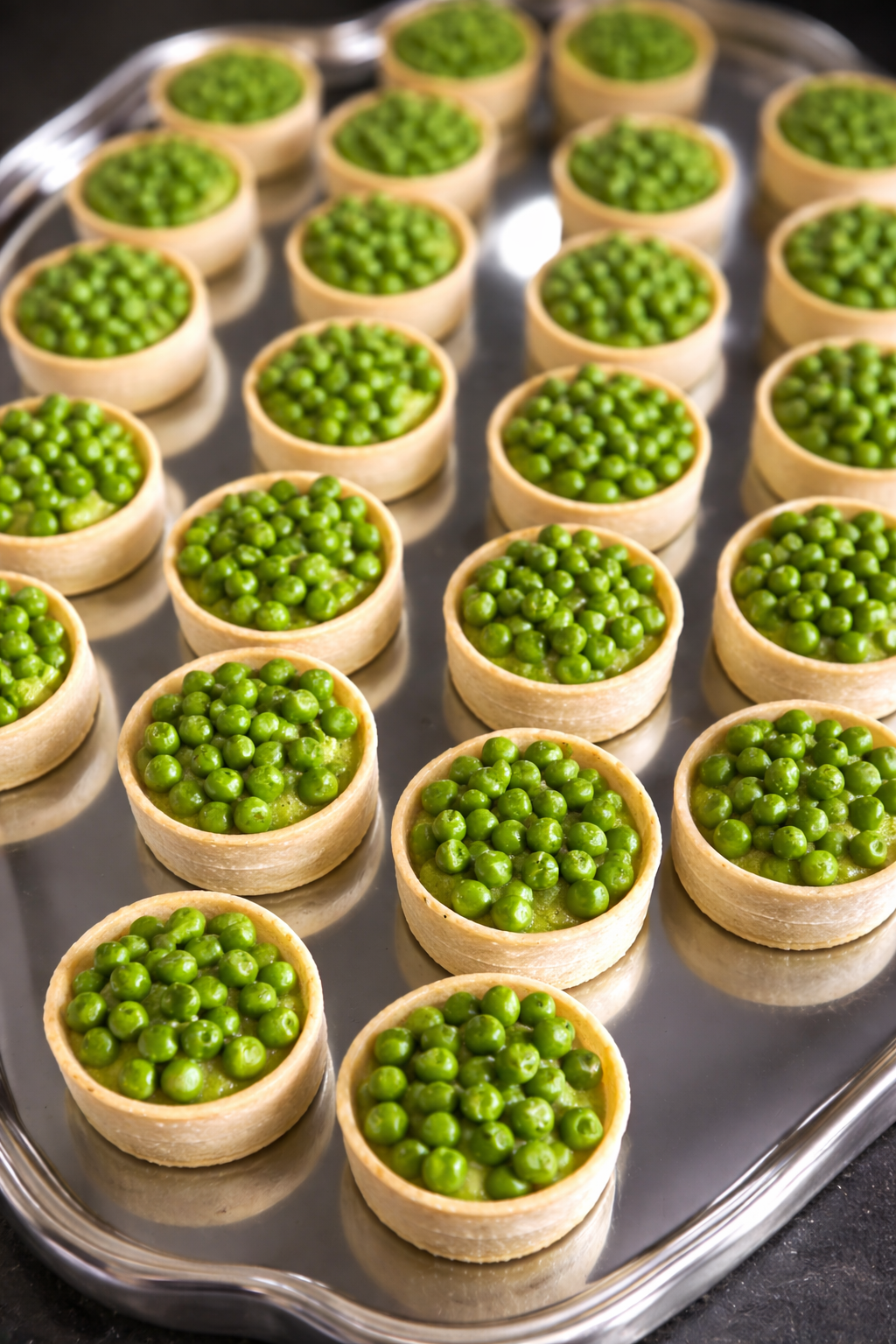 Tartlet mit  Minze und  Erbse 12 Portionen
