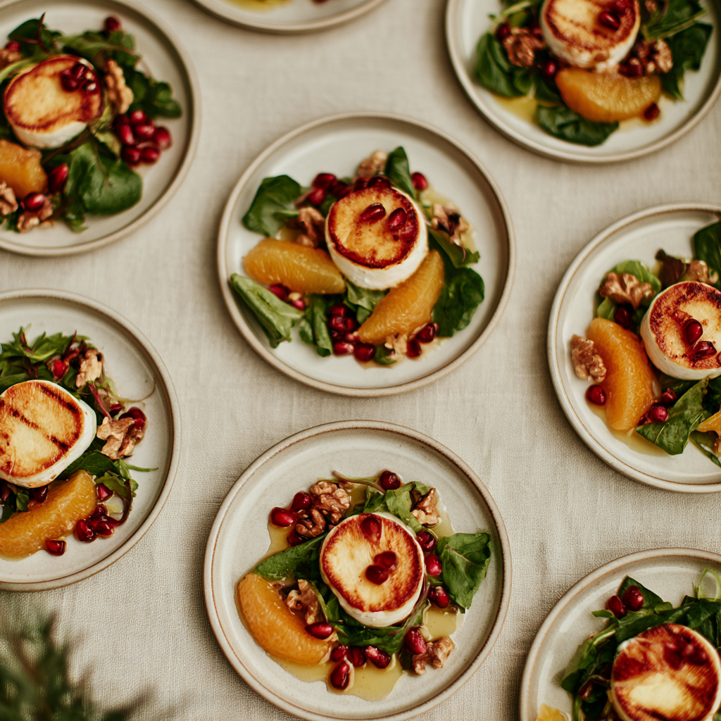 Special - Salat mit gegrilltem ziegenkäse